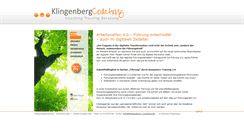 Desktop Screenshot of klingenberg-coaching.de